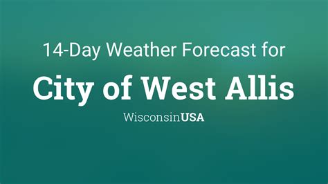 Todays and tonights Milwaukee, WI weather forecast, weather conditions and Doppler radar from The Weather Channel and Weather. . Weather forecast west allis wi